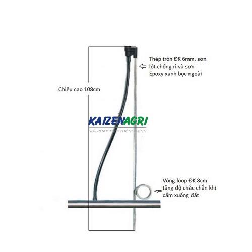 Chân cắm béc bằng thép 6mm, dài 108cm