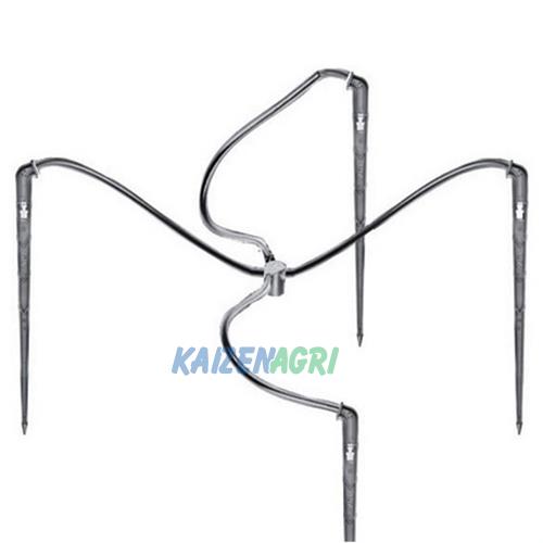 Bộ chia 4 que nhỏ giọt uốn góc có rãnh cấu trúc mê cung